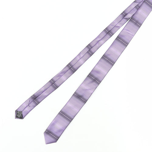 Tie Rack Men's Purple Striped Pointed Tie