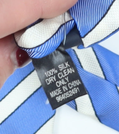 Dehavilland Men's Blue Striped Silk Tie