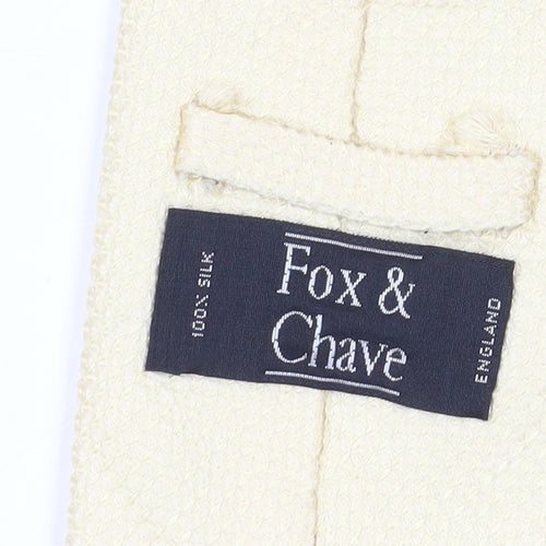 Fox & Chave Men's Beige Silk Tie