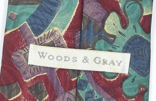 Woods & Gray Men's Multicoloured Geometric Tie