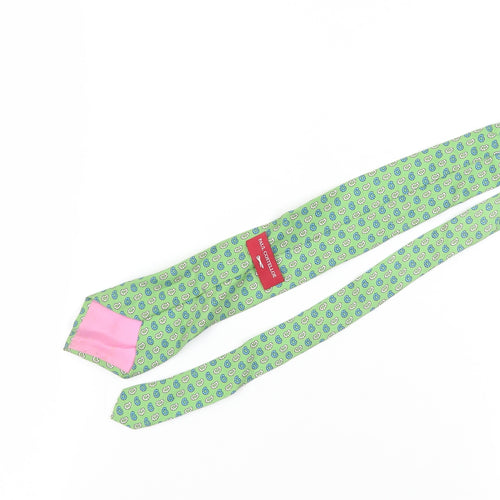Paul Costelloe Men's Green Silk Geometric Tie