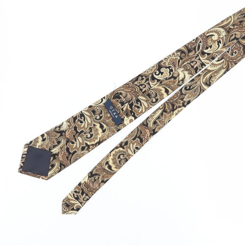 OTAA Men's Brown Paisley Cotton Handmade Tie
