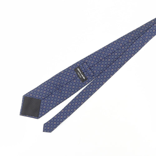 Pierre Cardin Men's Blue Silk Geometric Tie Designer