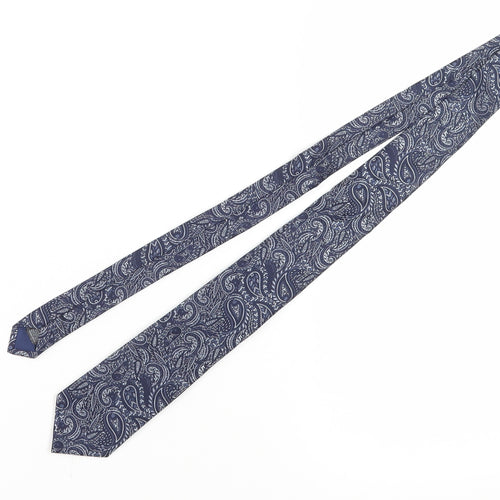 Marks and Spencer Men's Blue Silk Paisley Tie