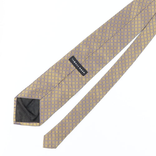 Thomas Nash Men's Bronze Geometric Silk Tie
