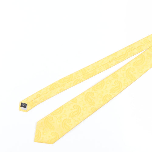 Magee Men's Yellow Paisley Silk Tie, One Size