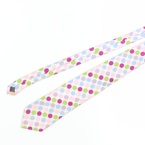 Thomas Nash Men's Multicoloured Silk Polka Dot Tie