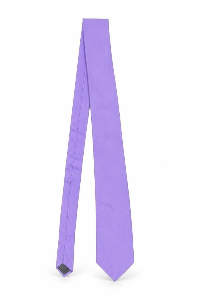 Front view of Dehavilland Men's Purple Silk Tie
