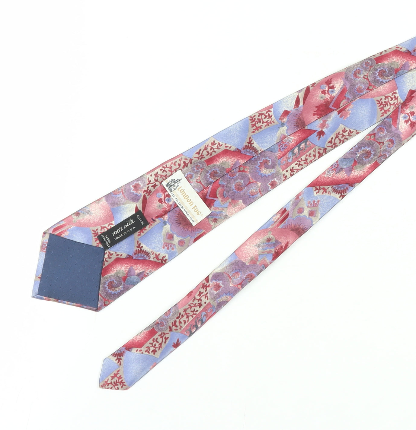 London Fog Men's Multicoloured Silk Floral Tie