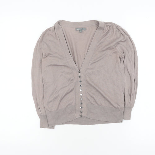 Gap Women's Grey XS Cardigan V-Neck Cotton Knit