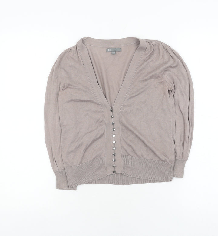 Gap Women's Grey XS Cardigan V-Neck Cotton Knit