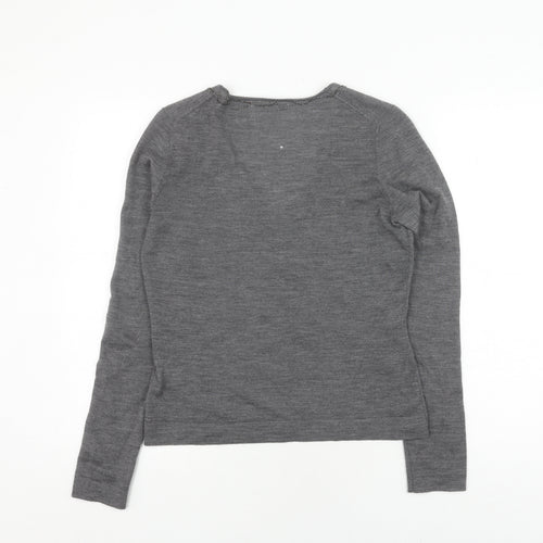 L.K. Bennett Grey Women's Cardigan Size M Wool Knit