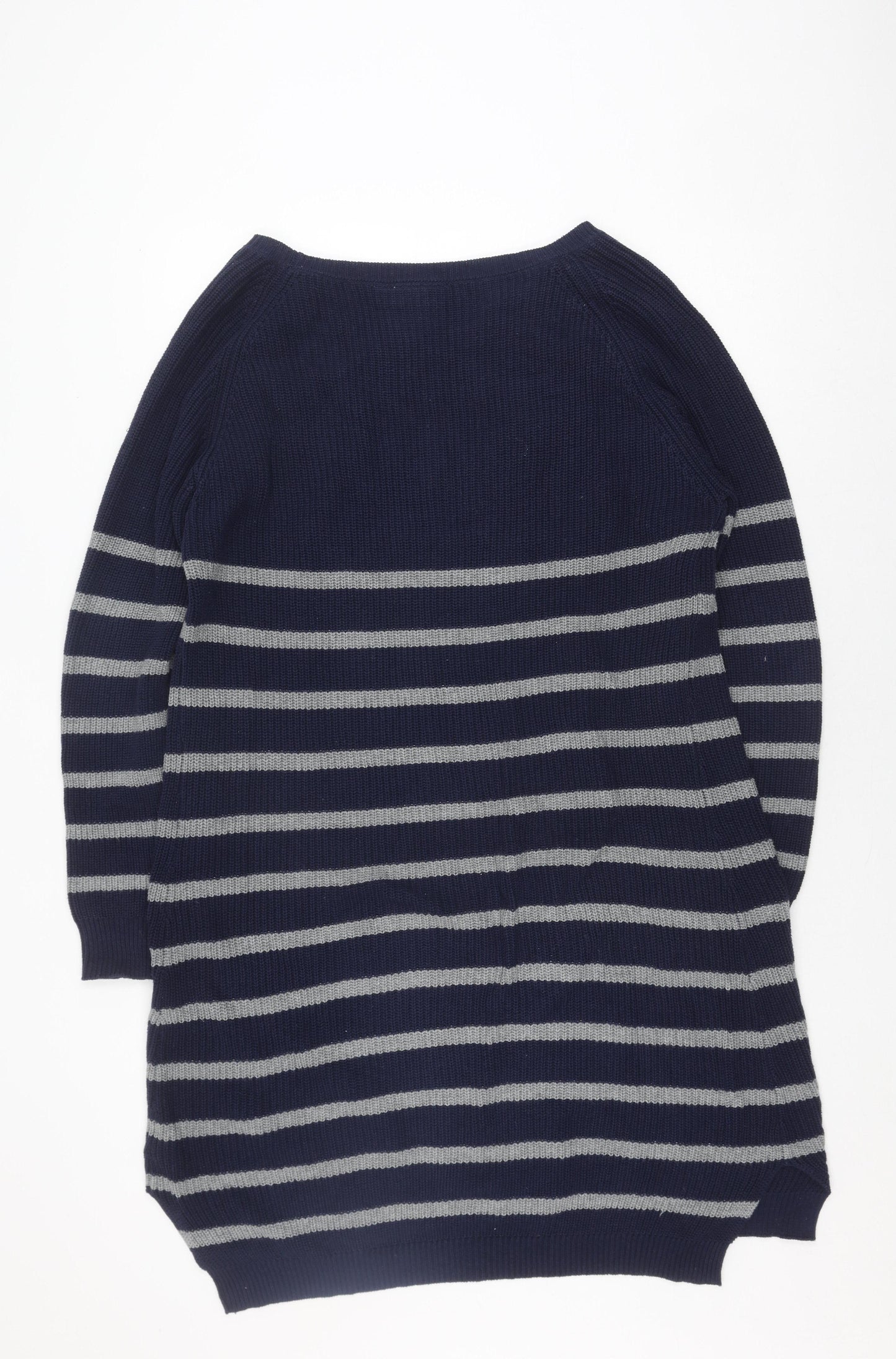 JoJo Maman Bébé Women's Blue Striped Knit Jumper