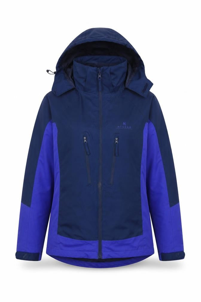 Front view of Hi Gear Women's Blue Waterproof Parka Jacket, size 8