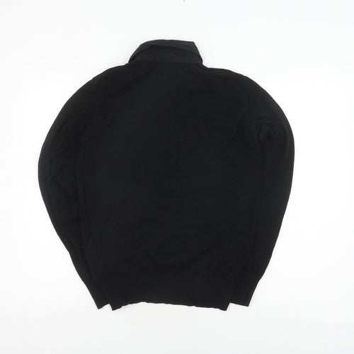 Diesel Women's Black Cotton Henley Jumper, Size S