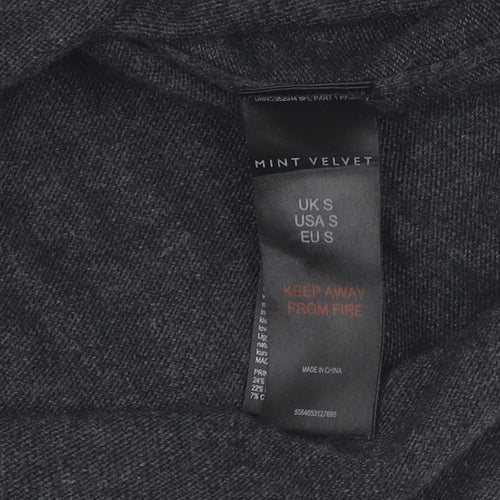 Mint Velvet Women’s Grey Pullover Jumper S V-Neck