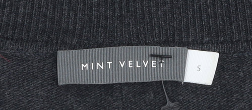 Mint Velvet Women’s Grey Pullover Jumper S V-Neck