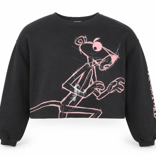 H&M Girls Black Pink Panther Pullover Sweatshirt 14-15 Years