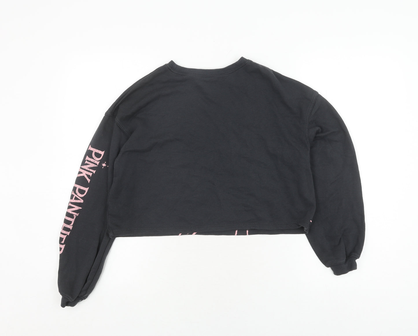 H&M Girls Black Pink Panther Pullover Sweatshirt 14-15 Years
