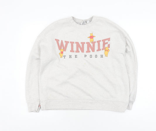 Front view of Disney Women's Ivory Pullover Sweatshirt, size 12