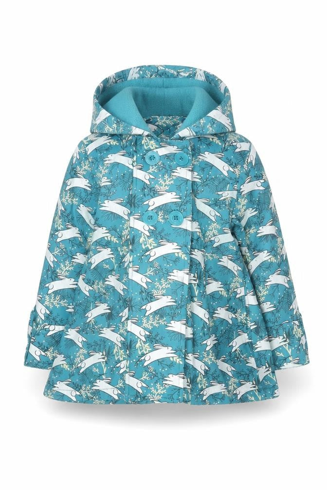 Minoti Girls Blue Animal Print Puffer Jacket 1-2 Years