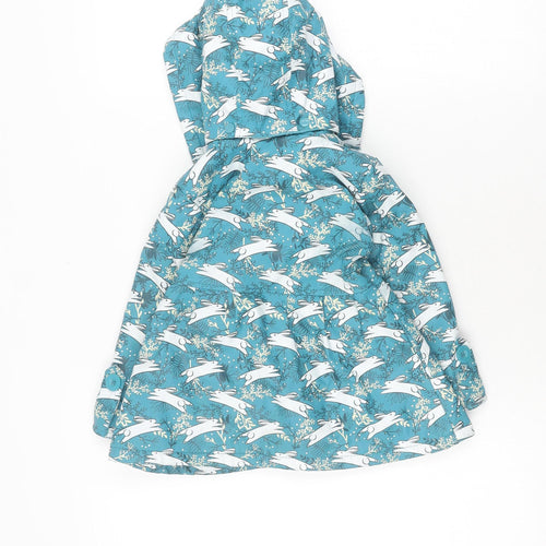 Minoti Girls Blue Animal Print Puffer Jacket 1-2 Years