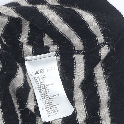 H&M Women's Black Striped Jumper Dress XS