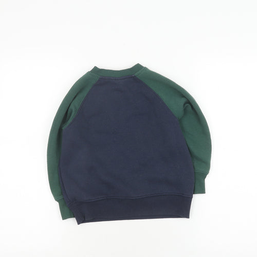 Zara Boys Blue and Green NY Sweatshirt, Size 6-7 Years