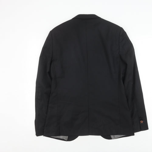 River Island Men’s Black Blazer, Size 40, Wool, Formal