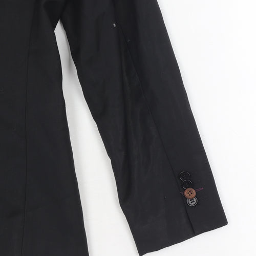 River Island Men’s Black Blazer, Size 40, Wool, Formal