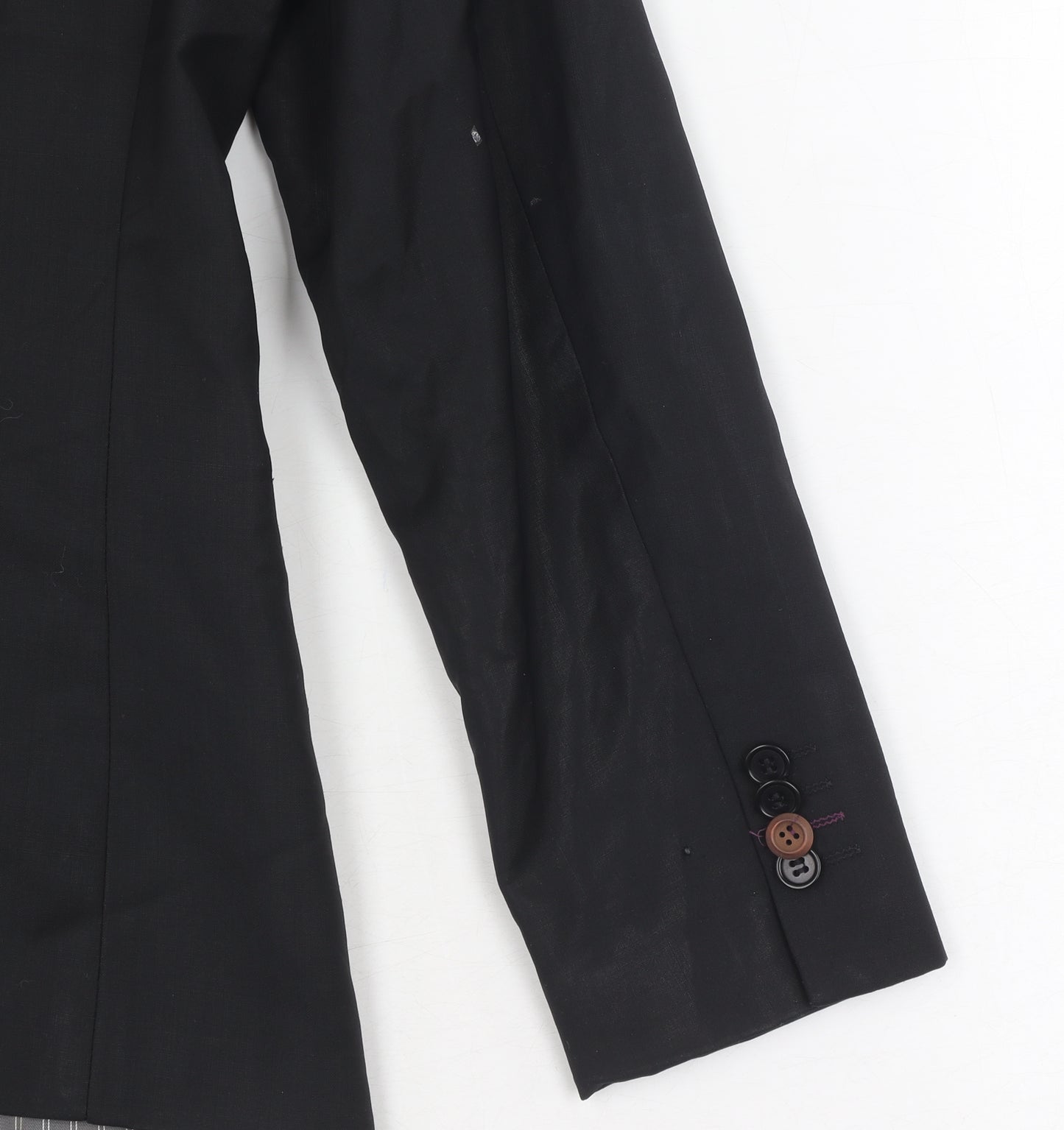 River Island Men’s Black Blazer, Size 40, Wool, Formal