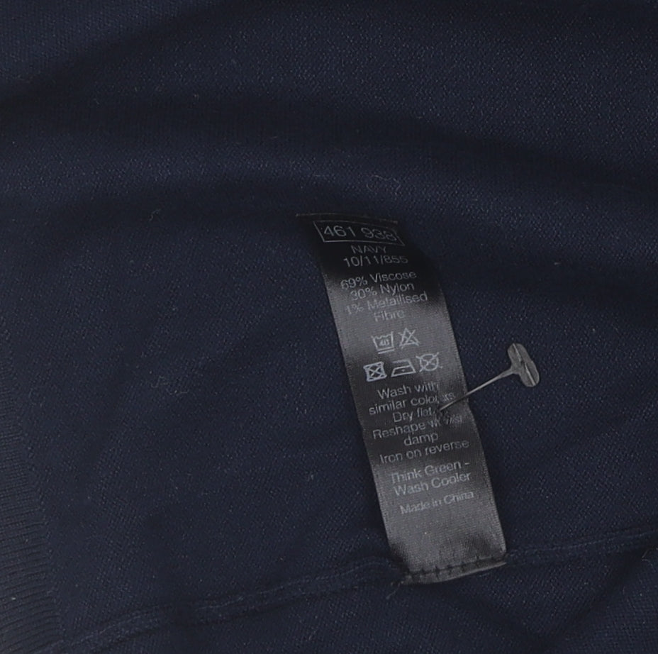 M&Co Women's Blue Cardigan Size 10 Round Neck