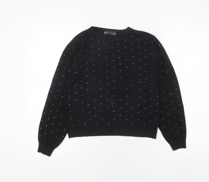Marks and Spencer Women's Black Pullover Jumper M
