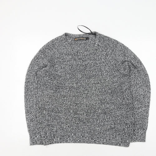 QED London Women's Grey Knit Jumper, Large, Crew Neck