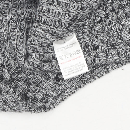 QED London Women's Grey Knit Jumper, Large, Crew Neck