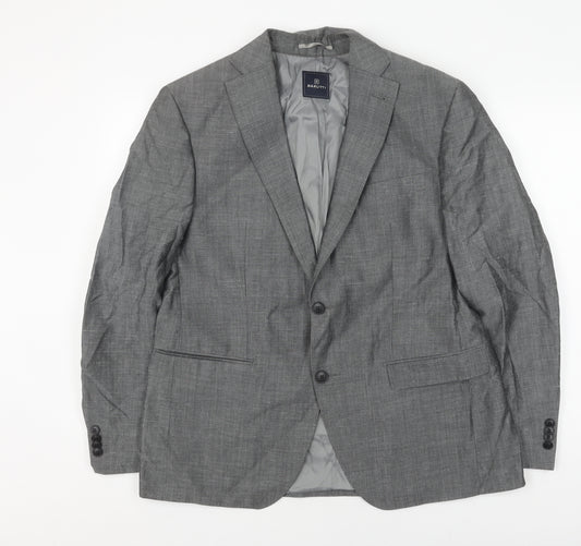 Barutti Grey Wool Linen Men's Suit Jacket 42S