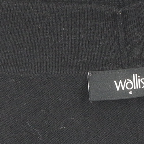 Wallis Women's Black Cardigan Jumper S Studded Open Knit