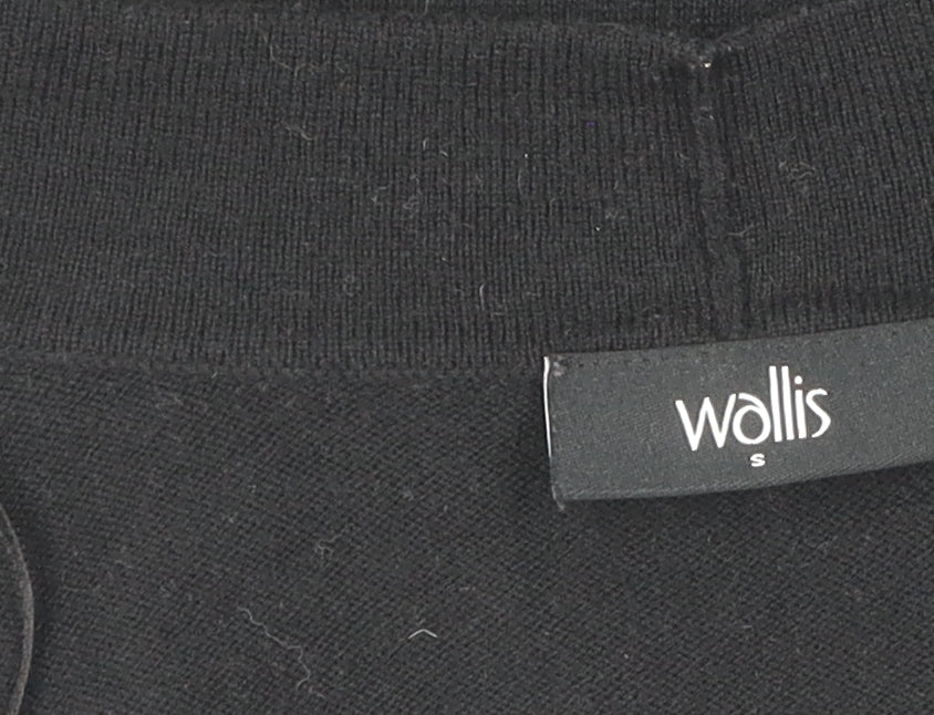 Wallis Women's Black Cardigan Jumper S Studded Open Knit