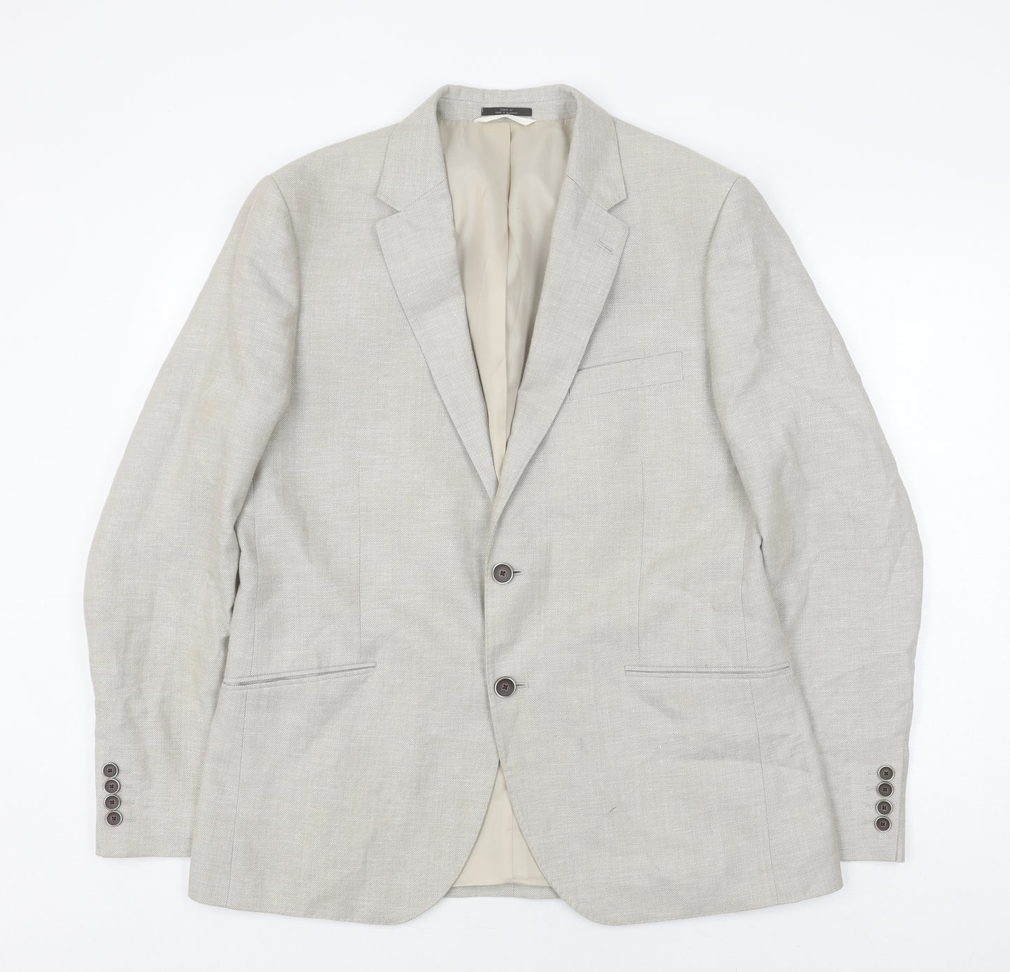 Marks & Spencer Men's Beige Blazer 42R Regular Fit