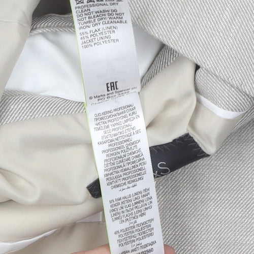 Marks & Spencer Men's Beige Blazer 42R Regular Fit