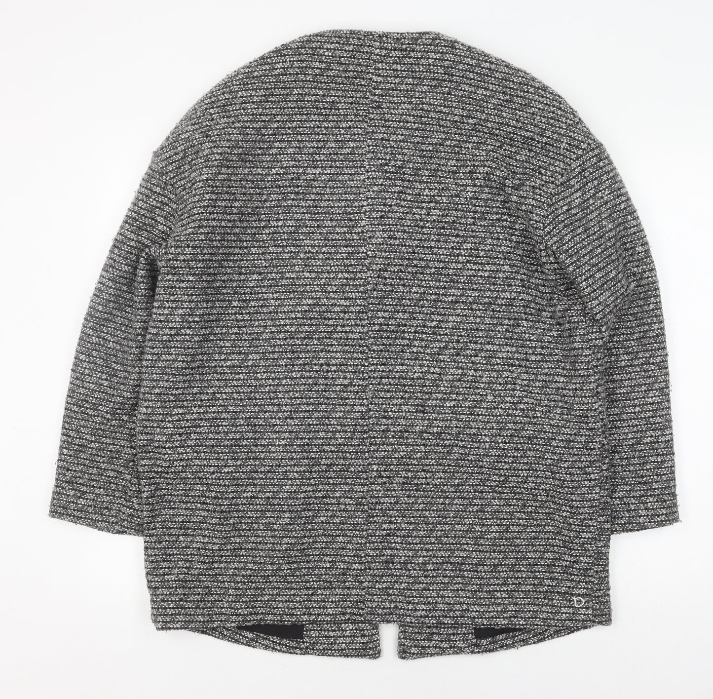 Mango Women's Black Tweed Bomber Jacket Size L