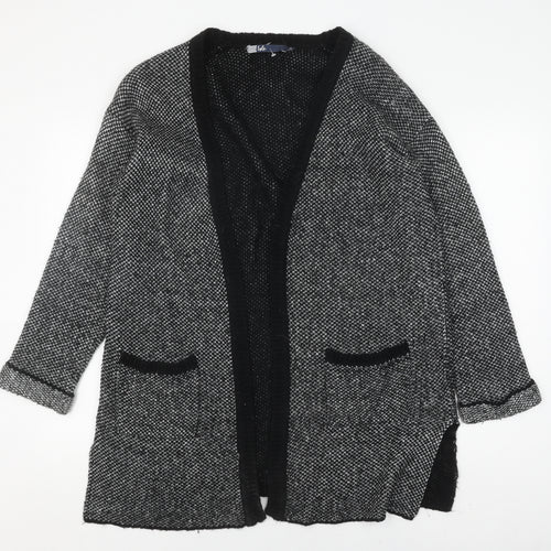 Isle Women’s Black Coatigan, Size M, Acrylic, Long Sleeve