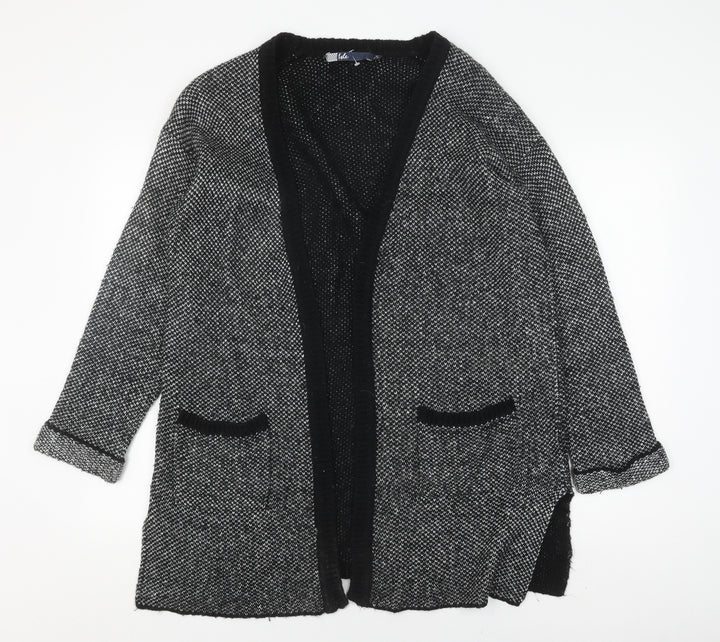 Isle Women’s Black Coatigan, Size M, Acrylic, Long Sleeve