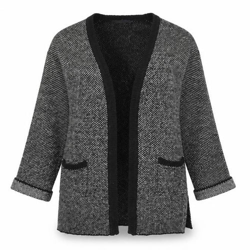 Isle Women’s Black Coatigan, Size M, Acrylic, Long Sleeve