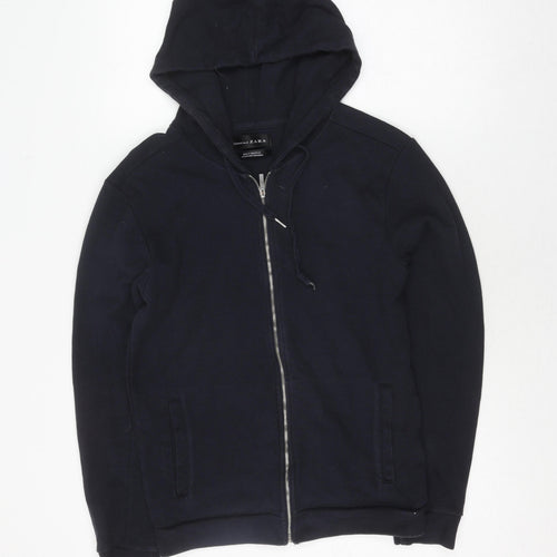 Zara Black Full Zip Hoodie, Unisex M, Hooded Casual Wear