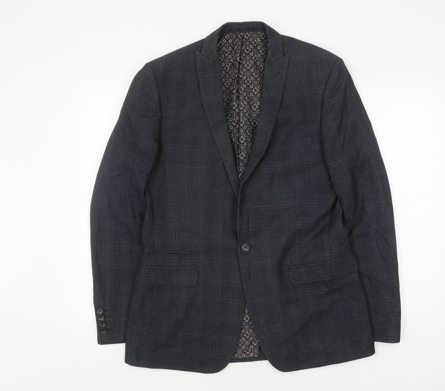 Red Herring Men's Grey Check Blazer 40L