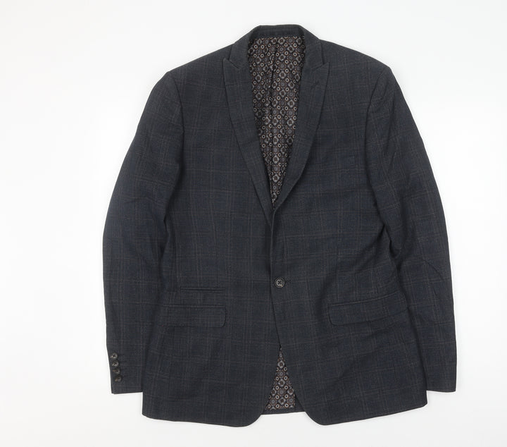 Red Herring Men's Grey Check Blazer 40L