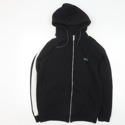 boohooMAN Men's Black Full Zip Hoodie M