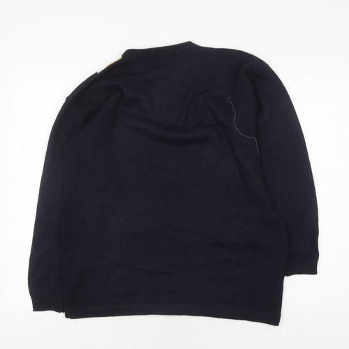 Ambrosius Heim Unisex Black Beige Pullover Jumper, Size 14