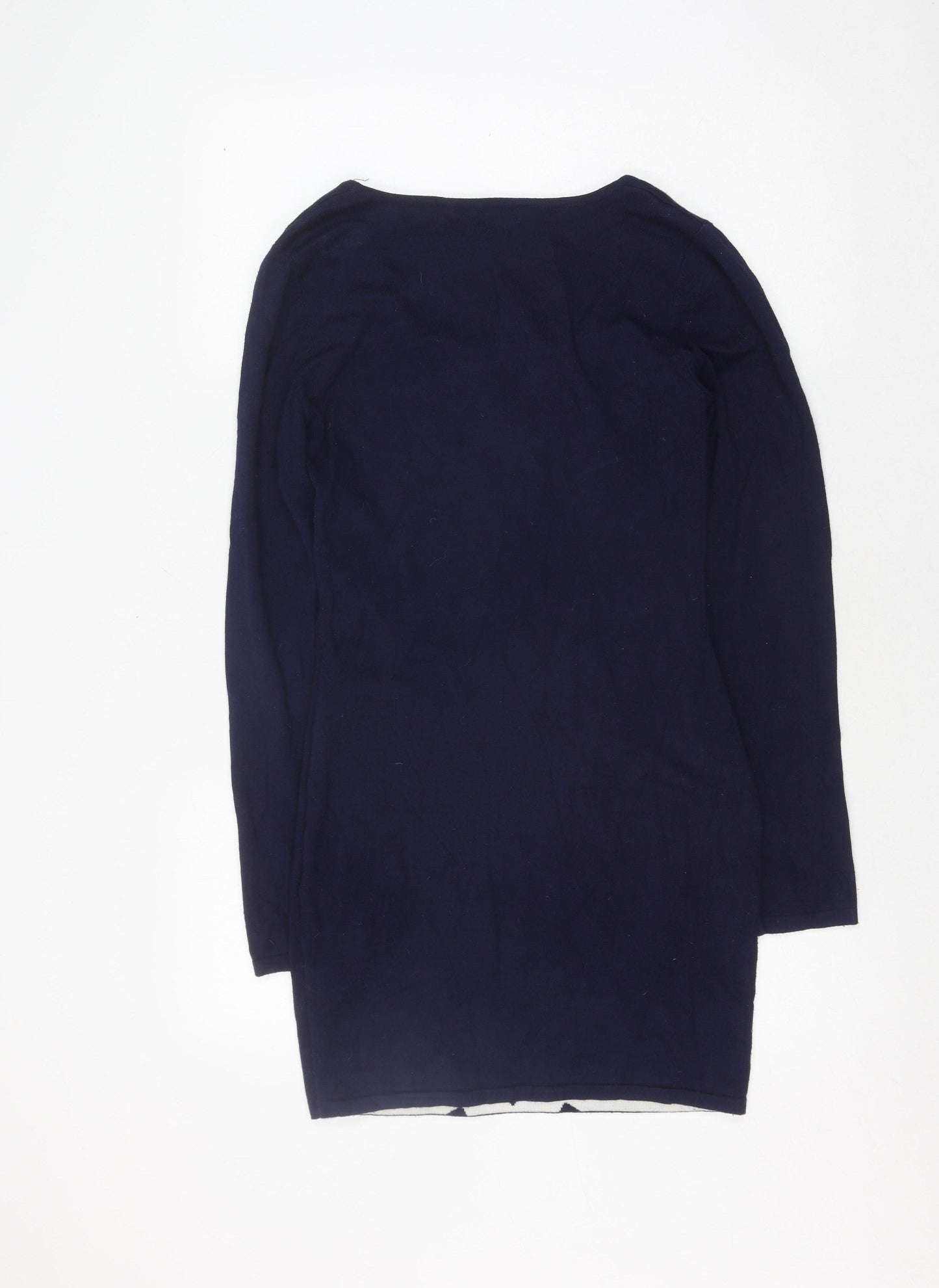 Quiz Women's Blue Geometric Jumper Size 12